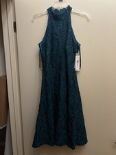Eliza J Teal Floral Dress Size 6