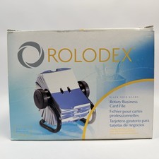 Rolodex Rotary Business Card File Black 200 40 Sleeves 2 5/8 x 4in 67236