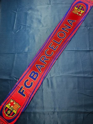 Écharpe FC Barcelona Barça Supporter Football Vintage Rouge Bleu Liga - Photo 1/2