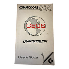 Commodore 64C GEOS Quantum Link User's Guide Manual Vintage