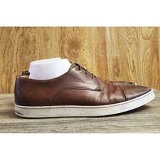 Santoni Durbin Cap Toe Oxford Shoes Men's Size 8 Brown
