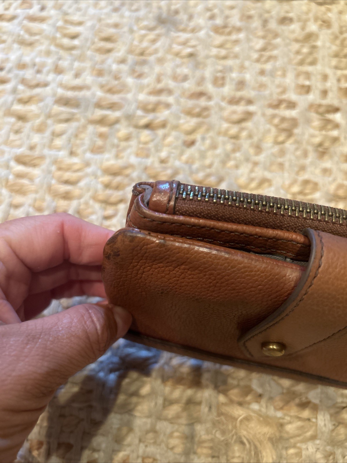 Fossil Multifunction Leather Wallet Medium Brown - image 1