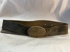 Civil War South Carolina SC Brass Belt Buckle & Leather Belt Antique