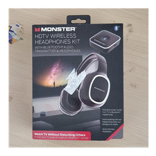 Monster HDTV Wireless Headphones Kit Bluetooth TV Headset Black