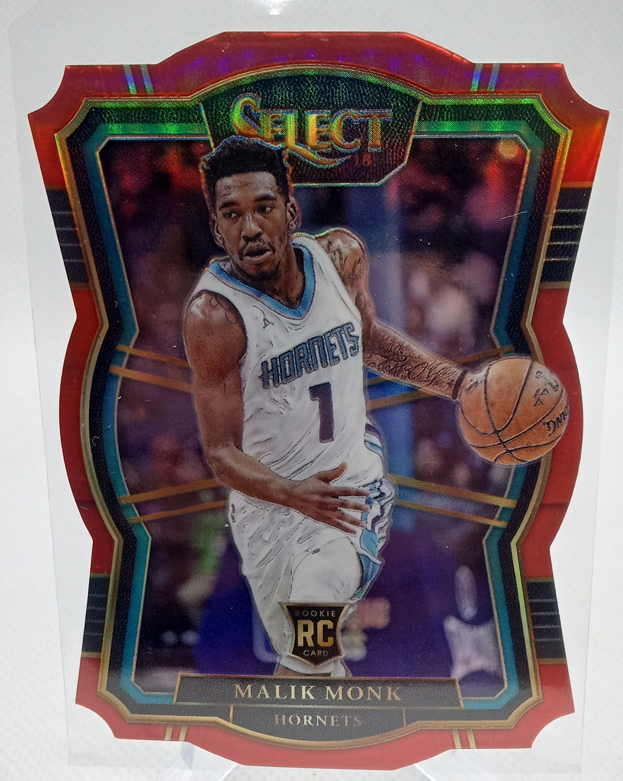 2017-18 Panini Select #142 Malik Monk Red Prizms Die Cut #/135 Rookie