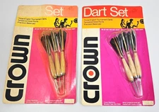 Crown ~Lot Of 2 Packs ~  English Tournament Wood Darts w/Steel Points ~ Sealed