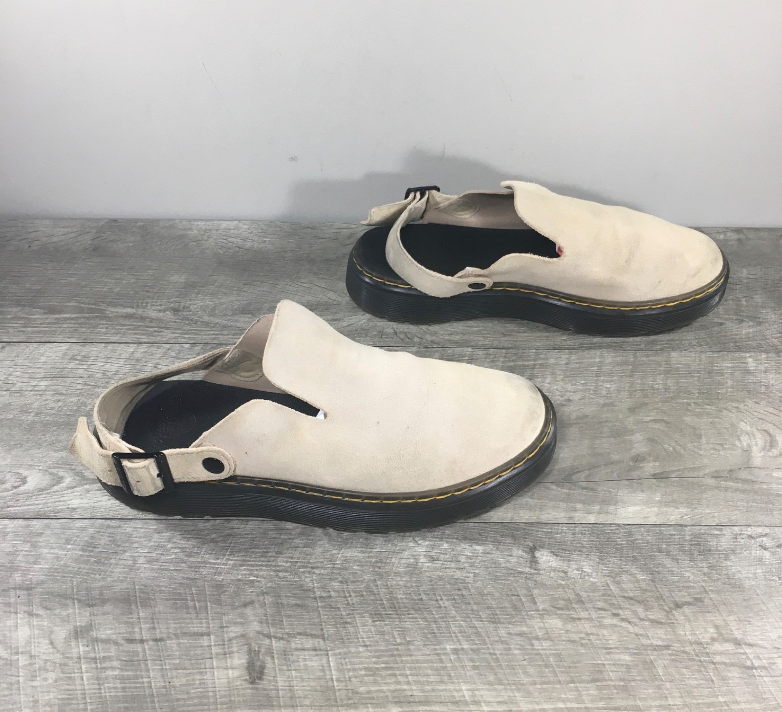 Dr. Doc Martens Carlson Suede Casual Slingback Tan Slip On Mules Shoes Womens 9 image 2