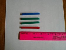 Vintage 2.5" Barrettes Lot of 4 Red Blue Green USED