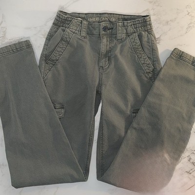 American Eagle Outfitters Women s Green Stretch Cargo Pants Regular Straight 