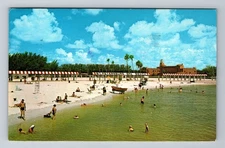 St Petersburg FL-Florida, Spa Beach, The Pier, Vinoy Hotel, Vintage Postcard