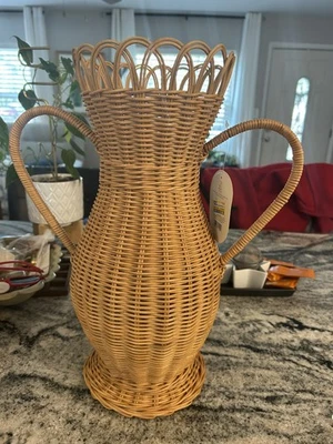 藤编花瓶| eBay