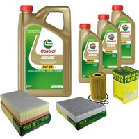 Inspektionspaket 8L Castrol Titanium 5W-30 FüR VW Transporter VI Kasten 2.0 TDI