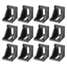 12Pcs Inside Corner Bracket Gusset 38x38x35mm 4040 Angle Connectors Black
