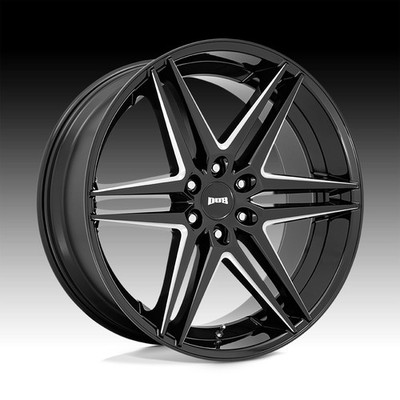 Dub S267 Dirty Dog Gloss Black Milled 24x10 6x5.5 25mm (S267240084+25)