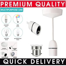Pendent light fitting with Ceiling rose BC Lamp Holder& Wire 6 inch Cable