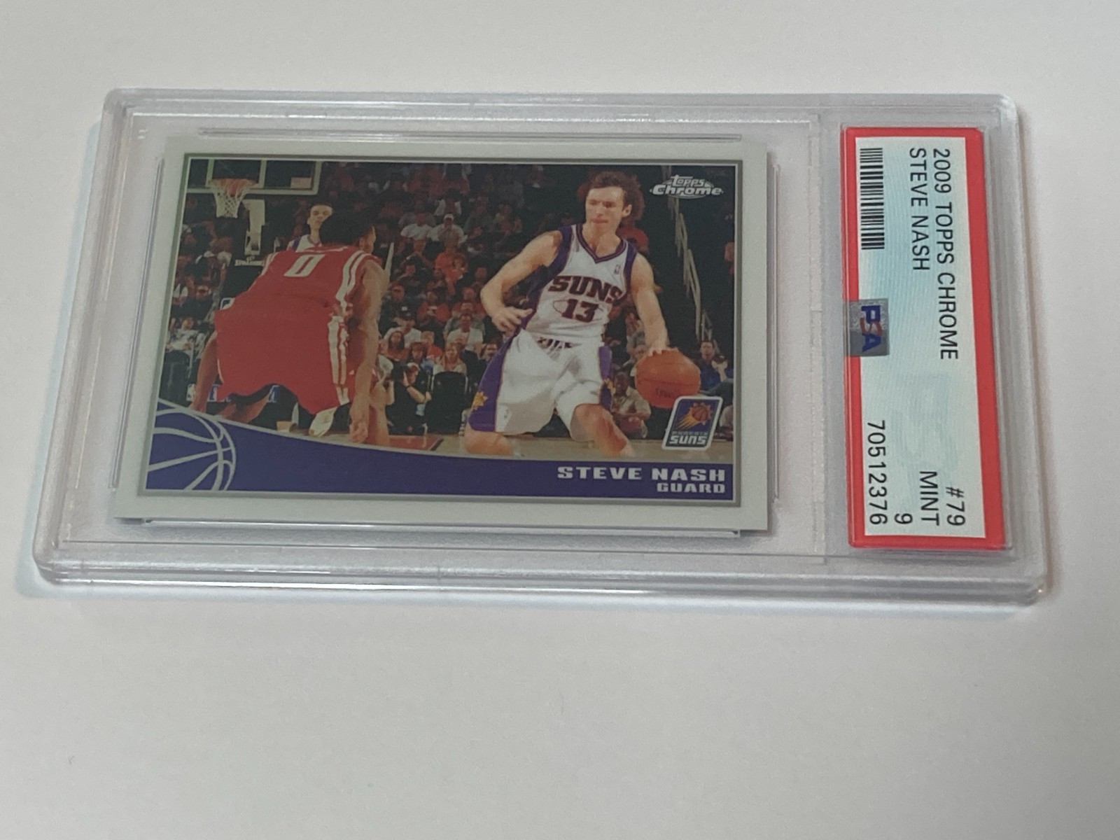 Steve Nash 2009 Topps Chrome PSA 9 Mint Graded Card Phoenix Suns #79 /999