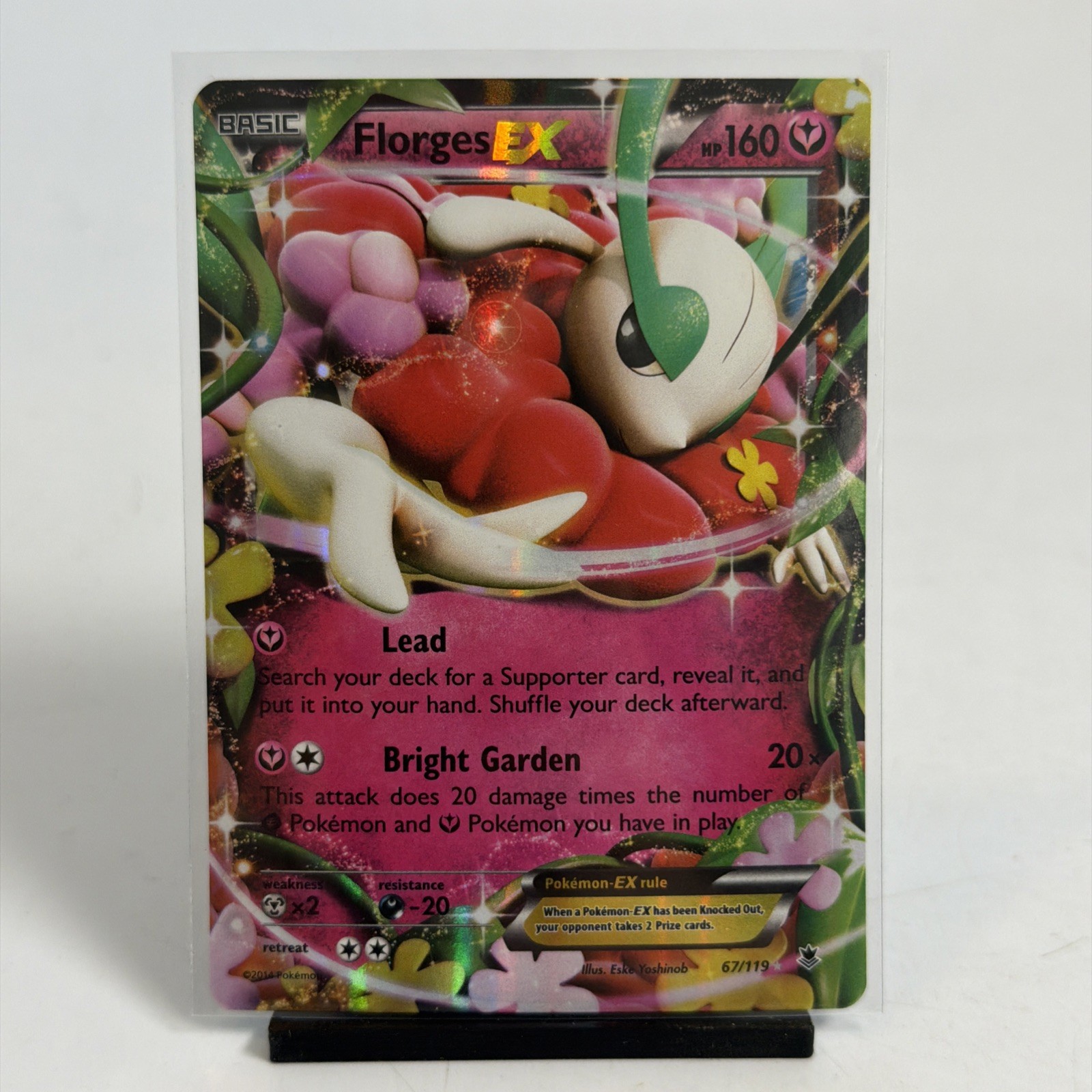 Florges Ex 67/119 XY Phantom Forces Ultra Rare Holo Pokemon Card NM