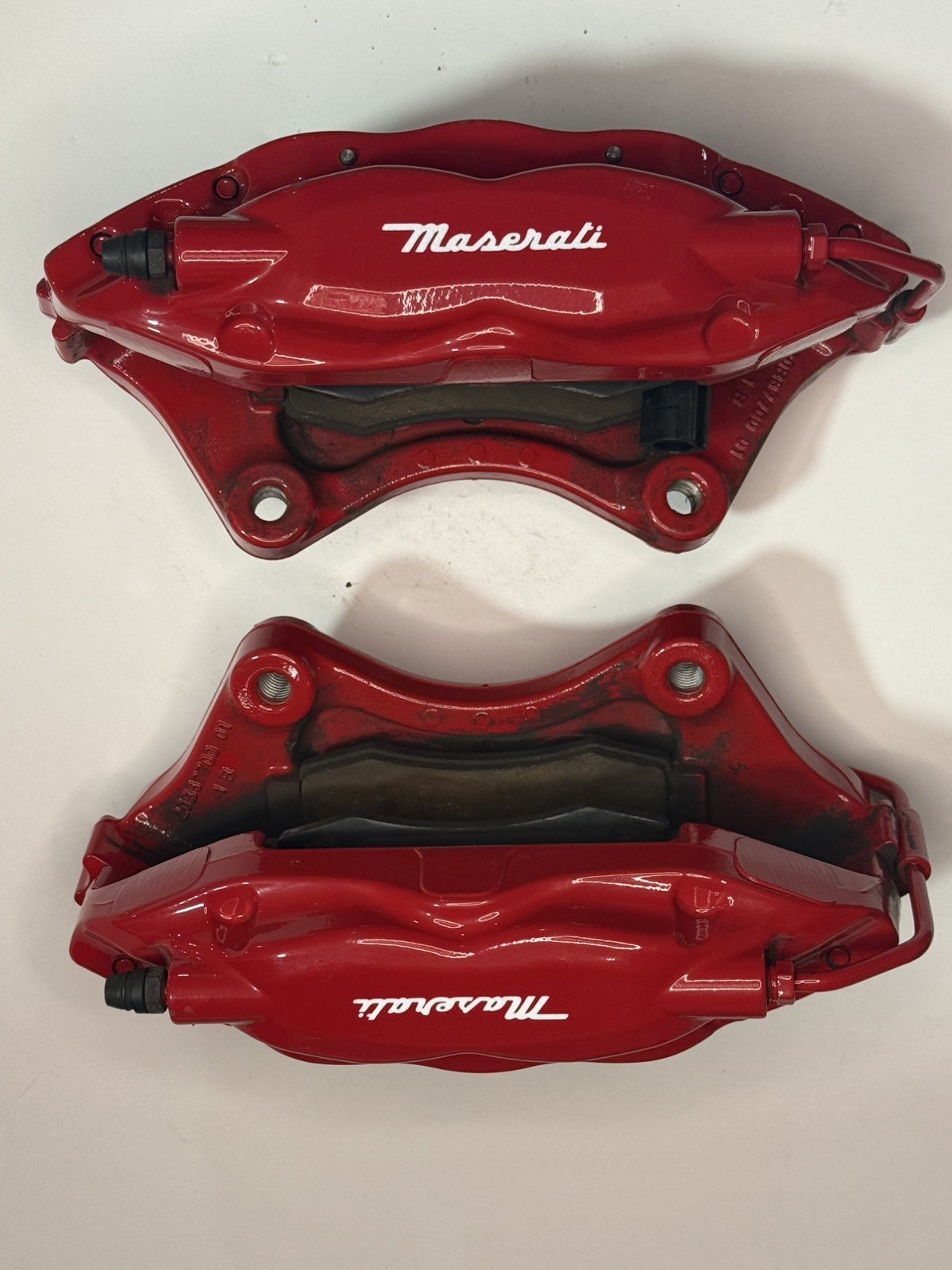2014-2024 MASERATI GHIBLI REAR LEFT & RIGHT BREMBO RED BRAKE CALIPER CALIPERS