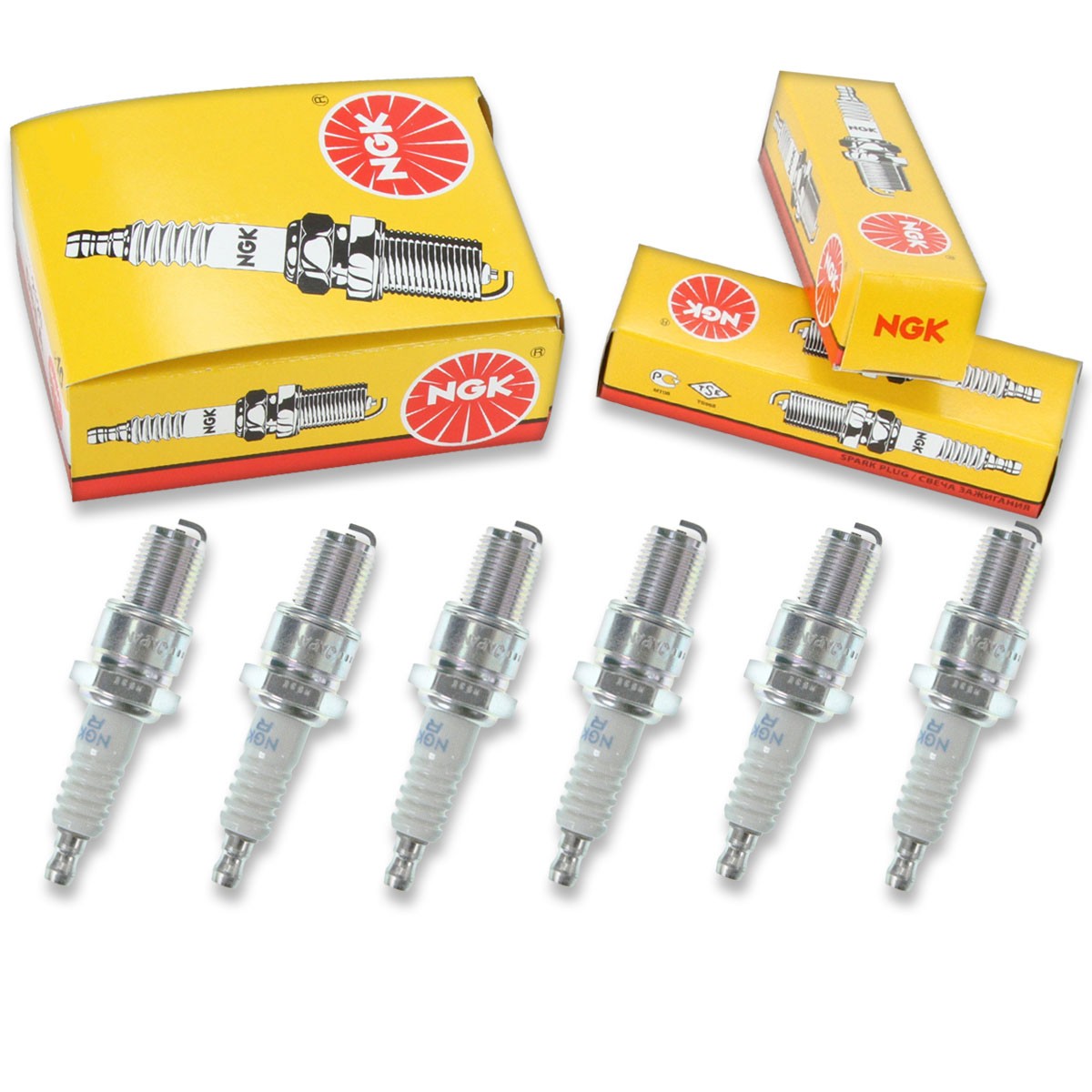6 pcs NGK Standard Spark Plugs for 1967 GMC K25/K2500 Pickup 4.8L L6 - ef