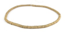 Kenya Brass Heishi Beads 4mm African 12 Inch Strand Handmade
