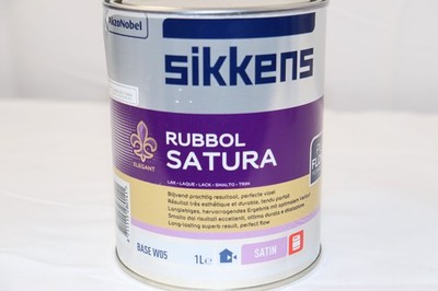 Sikkens Rubbol Satura 1L Weiß W05 Lack Seidenglanz Innen Außen PU Hybrid NEU