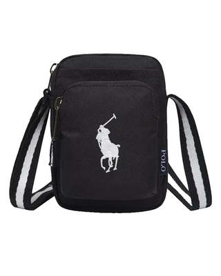 Polo Ralph Lauren Canvas crossbody Bag Black BIG Pony | eBay