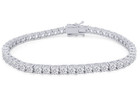 15ct Round Lab Grown Vs F Diamond Men's Tennis Bracelet 14k White Gold Over 6.5"