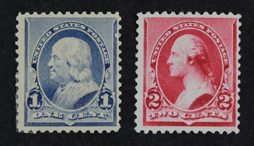 CKStamps: US Stamps Collection Scott#219 220 1c 2c Unused NG