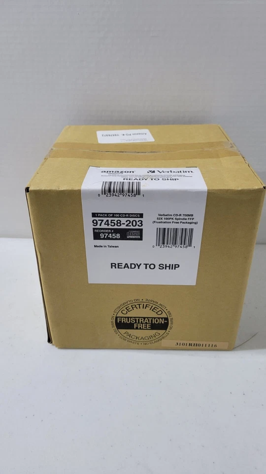 Verbatim 97458-203 700MB 52x CD-R Disc - Pack of 100 *New - Image 2 of 2