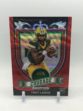 2021 Panini Prizm Draft Picks Trey Lance Crusade Red Wave Prizm RC 
