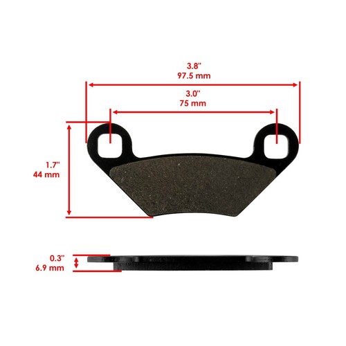 Caltric Front and Rear Brake Pads for Polaris Sportsman XP 1000 2015-2023 - 第 2/7 張圖片