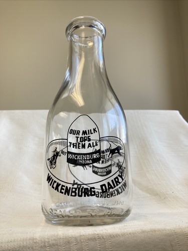 Vintage Quart Milk Bottle Wickenburg Dairy Wickenburg Arizona - 第 21/22 張圖片