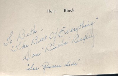 DON BEXLEY Signed Autograph 8.5x11 Comp Card RARE JSA COA SANFORD