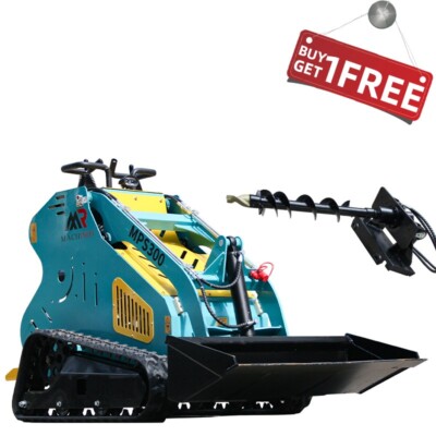 Free Ship EPA Certified Mini Skid Steer Loader with Hydraulic Auger Attachment