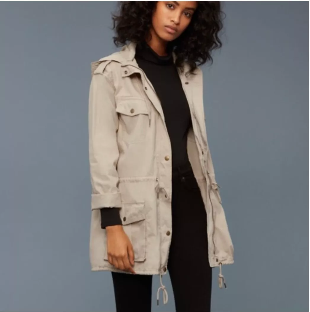 ARITZIA TALULA Trooper Jacket Tan Beige Cargo Anorak Size XS 120