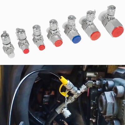 JIC37 Hydraulic Swivel Run Tees Connector Coupling Excavator 60MPa 9000PSI 7Pack