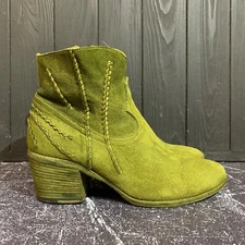 Fauzian Jeunesse Vintage Women's Suede Green Boots 37.5 size