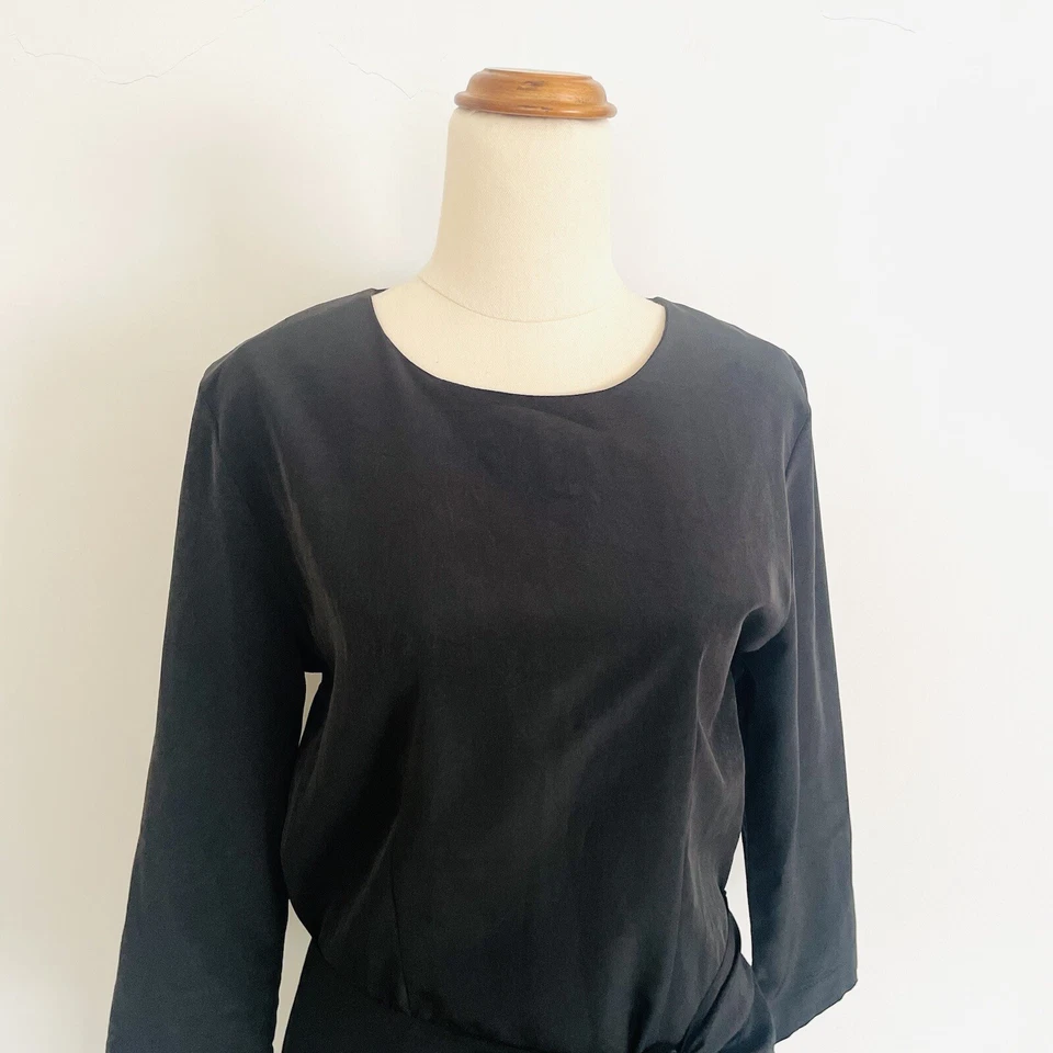 Size Au 10 Vintage 80s 90s Jacqueline Eve Black Pencil Dress Going Out Foto 2 de 4