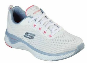 pink blue and white skechers