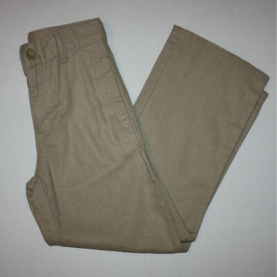 Pantalon Habillé En Lin Gymboree Pour Garçon Taille 8 - Occasion Très Bon état, Gris, Fermeture Velcro