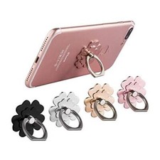 Cell Phone Ring Stand Finger Ring Holder 360 Rotation Phone Lucky Flower A