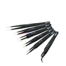 Professional Coated Precision Tweezers Stainless Steel Non-Magnetic Anti-Static