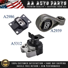 3X Engine Motor & Transmission Mount for 2005-2007 Ford Focus l4 2.0L 2.3L AUTO