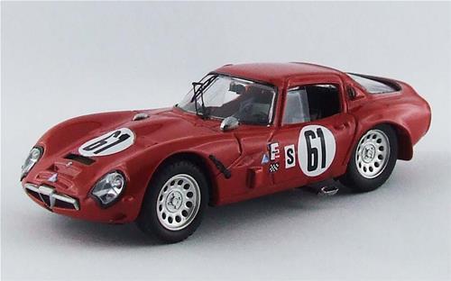 1:43 BEST Alfa Romeo Tz2 Coupe #61 Sebring 1966 T.Zeccoli Red BE9558 - Zdjęcie 1 z 2