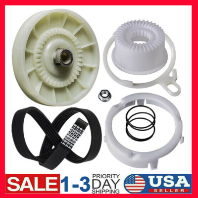 #ad W10721967 Washer Pulley Clutch Kit amp; W10006384 Washer Drive Beltfor Whirlpool $12.59