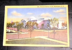 Vintage 1955 Color Linen Postcards 200-National Gallery of Art Washington D.C.  