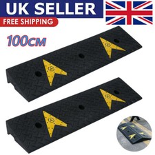 2X 100cm Rubber Kerb Ramps Door Ramps Wheelchair Mobility Scooter Access Ramp UK