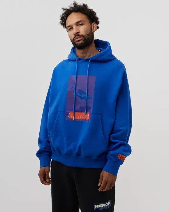 HERON PRESTON Crane Censored Graphicパーカー Heron Preston Censored Heron Blue Graphic Hoodie L100503