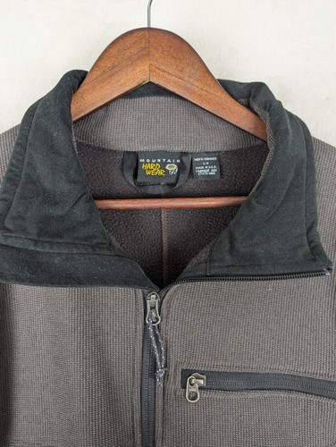 Mountain Hardwear Men’s Large Grey Zip Front Jacket Outdoor Casual - Picture 2 of 8