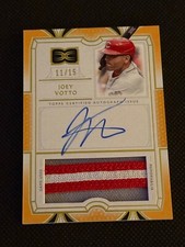 2024 Topps Definitive Joey Votto Patch Relic Auto Orange #11/15
